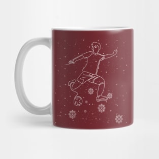 Christmas Footballer Mug